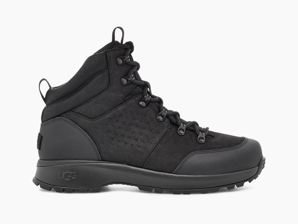 Ugg Emmett Mid - Mens Rain Boots - Black - NZ (0312UJGNL)